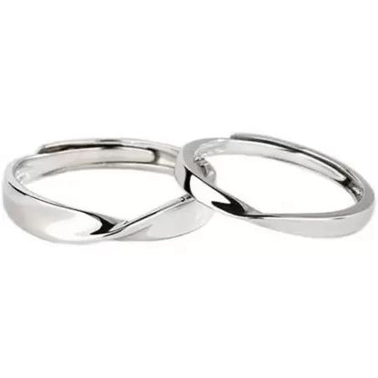 925 pure Silver Couple Mobius Rings