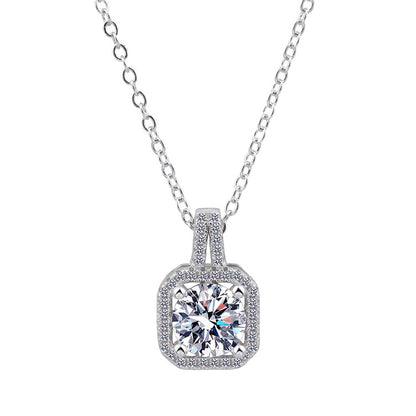 Moissanite Halo Pendant