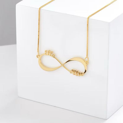 Personalised Infinity Couple Double Necklace