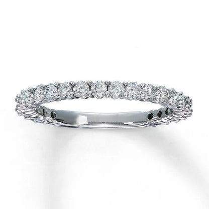 925 Silver eternity Moissanite stone Ring