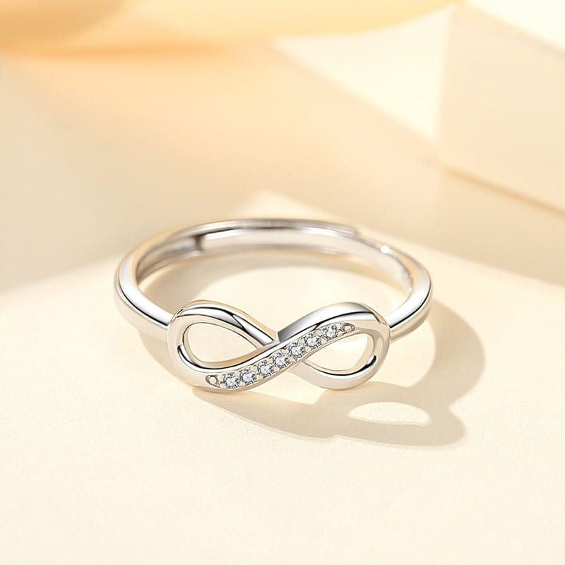 925 Silver Stone Infinity Ring | Stone infinity | Gift for her | Anniversary gift | Birthday gift