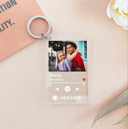 Personalised Photo Spotify keychain