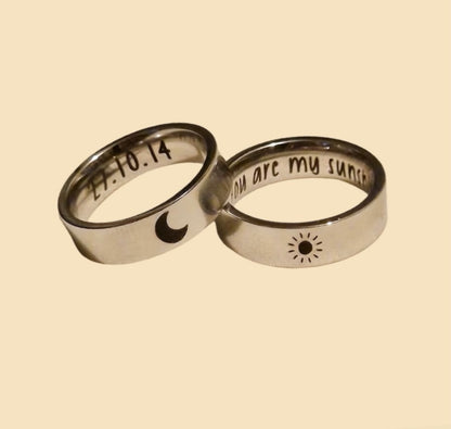 Couple Sun Moon Ring