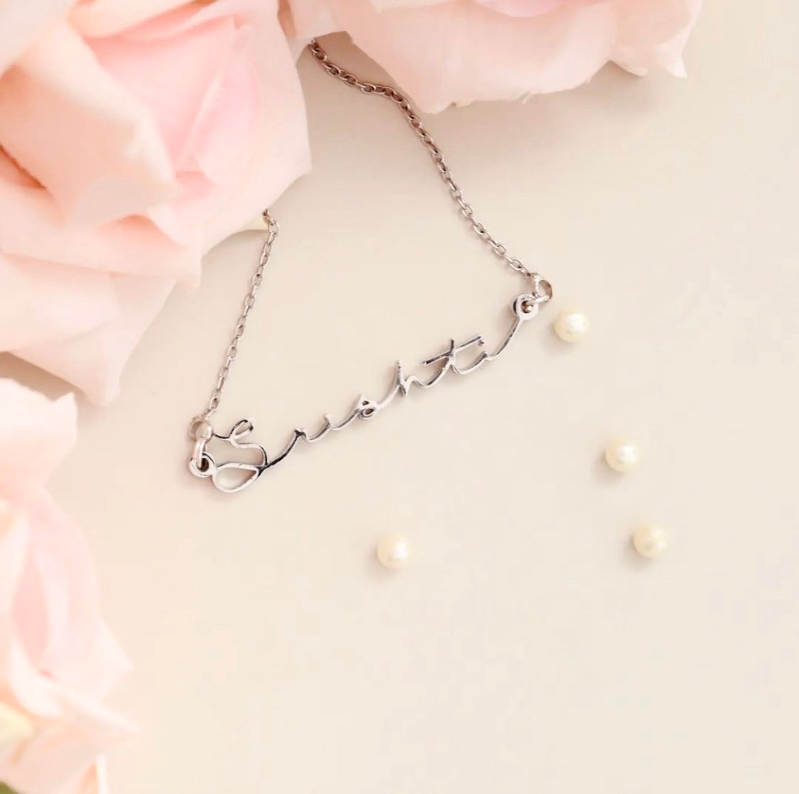 Personalised Silver Signature Name Pendant