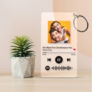 Personalised Photo Spotify keychain