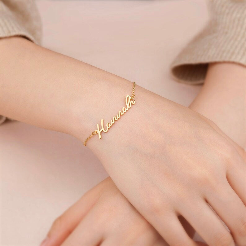 Women Chain Name Bracelet