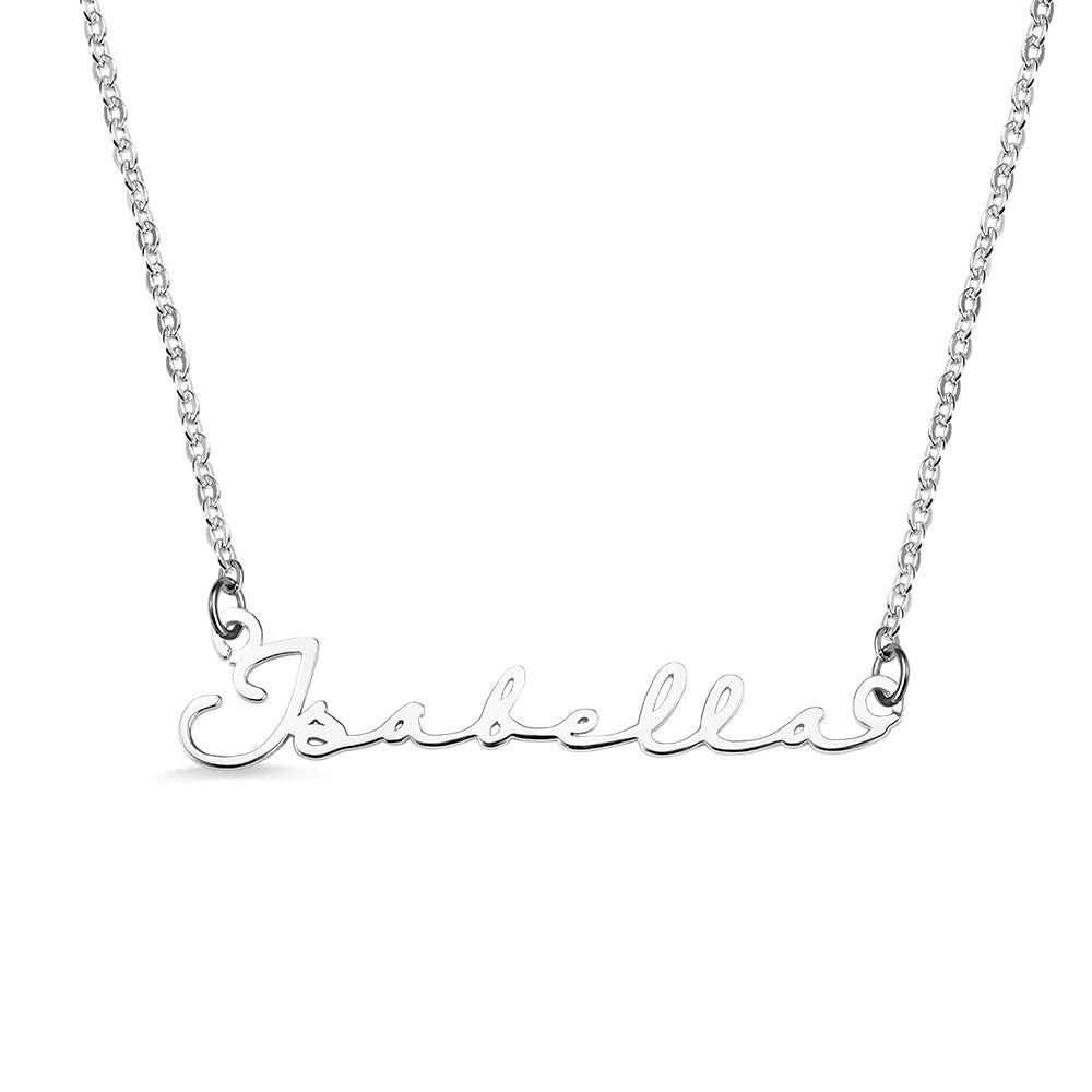 Personalised Silver Signature Name Pendant