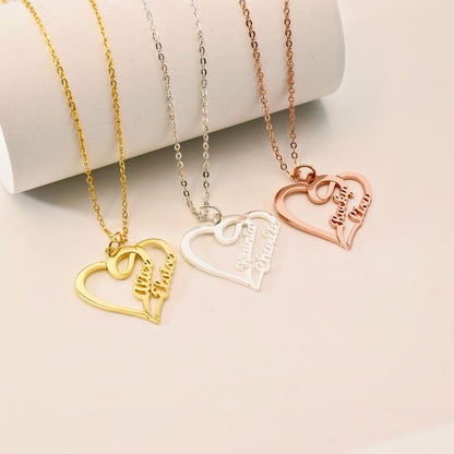 Couple Heart Necklace