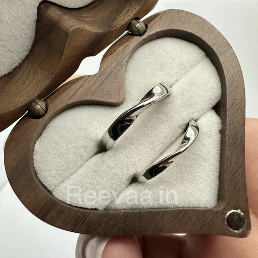 925 pure Silver Couple Mobius Rings