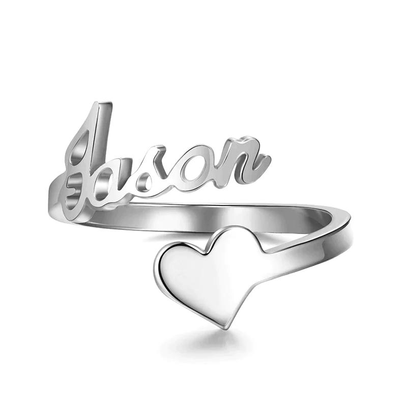 Personalised Heart Name Ring