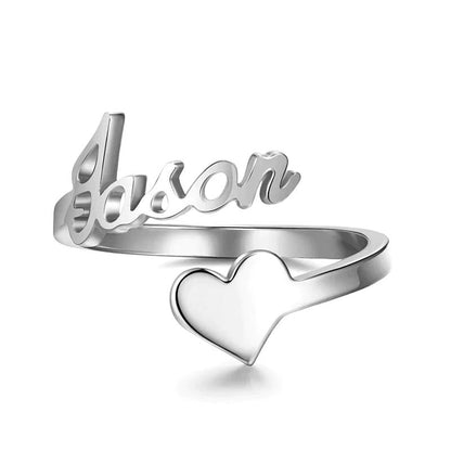 Personalised Heart Name Ring