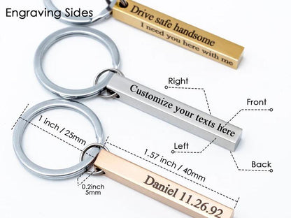 Personalised 3D Bar Key Chain