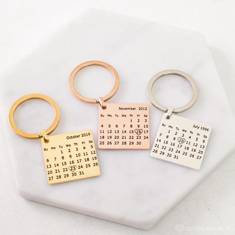 Personalised Calendar Keychain