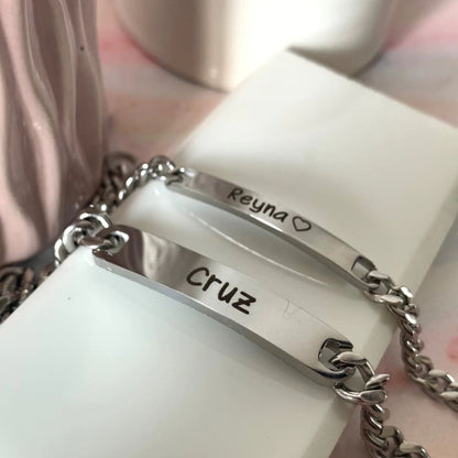 Personalised Couple Chain Bracelet(2 bracelets)