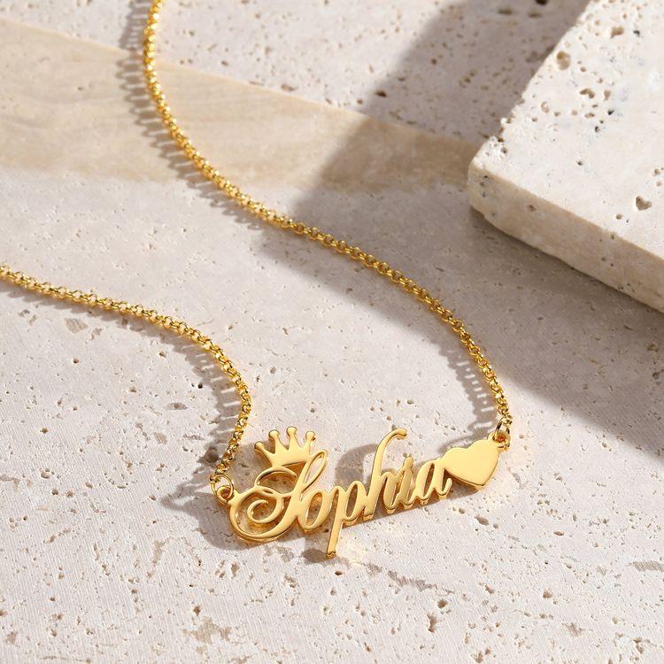 Crown Name Necklace